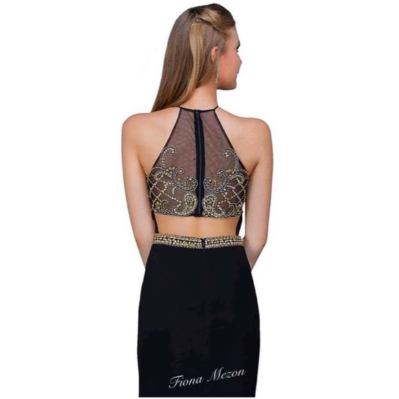 Sparkles designed slit on “Branded” Gown - Picture 3 of 3